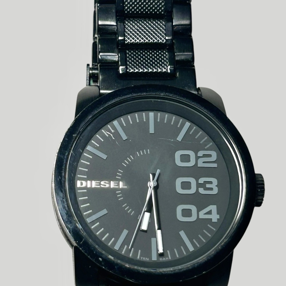 Diesel Men's Double Down Black Stainless Steel Watch DZ1371 - Picture 3 of 9